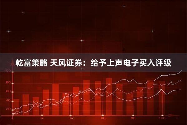 乾富策略 天风证券：给予上声电子买入评级